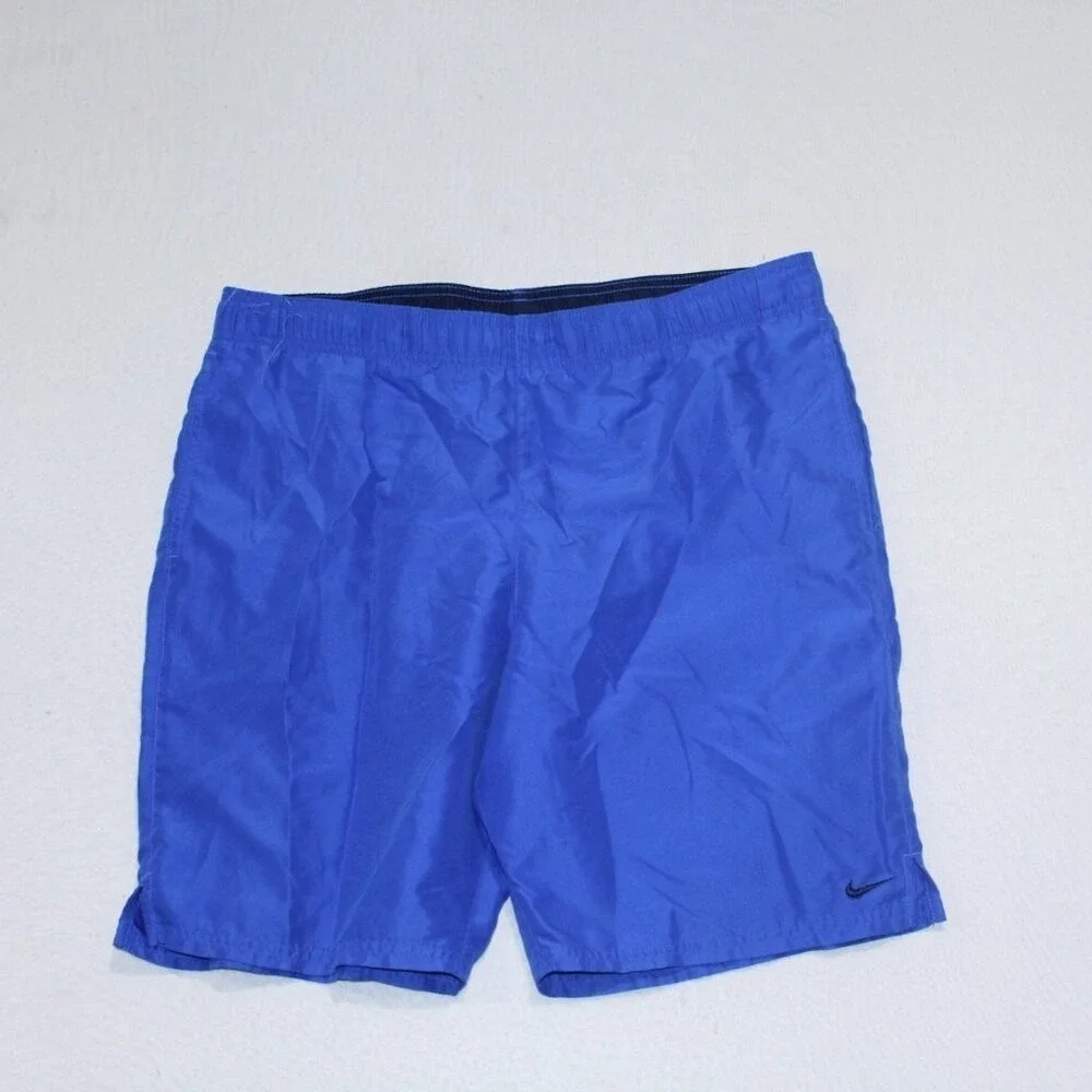 NIke Men Blue Trunks Board Shorts Summer Beach Casual Size 34